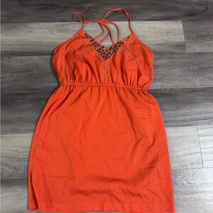 Ecote Orange Halter Mini Dress